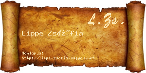 Lippe Zsófia névjegykártya